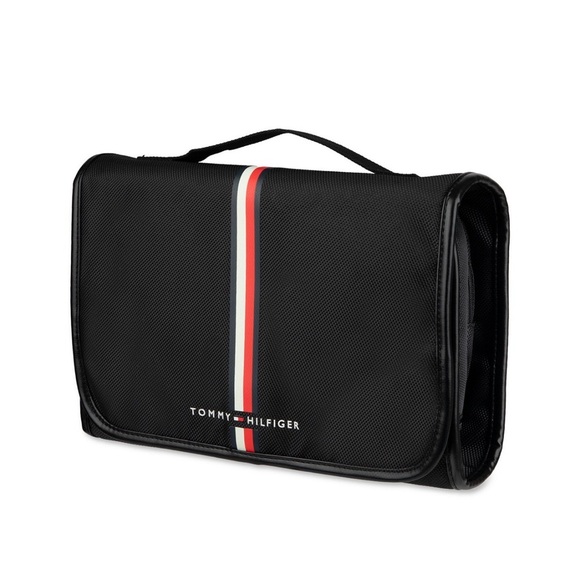Tommy Hilfiger Hanging Travel Kit – Black with Signature Stripe - Picture 11 of 12